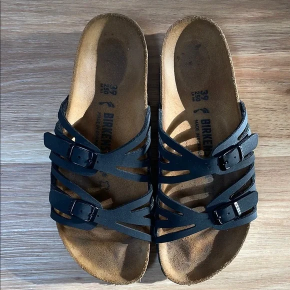 Birkenstock Granada Black Strappy Sandals - Picture 2 of 6